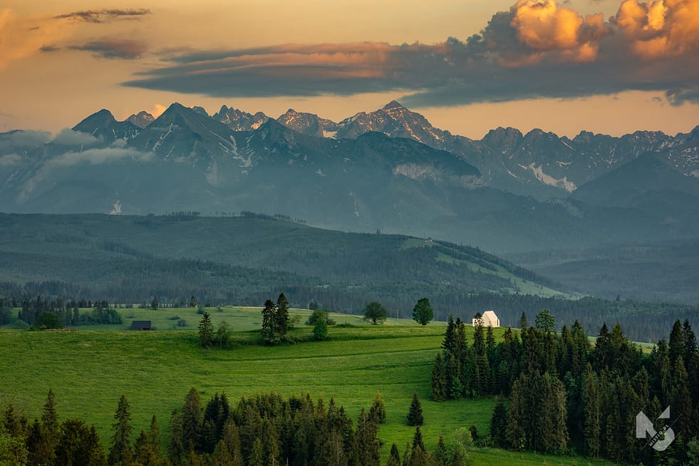 Podhale, Widok na Tatry z Wierchowiny